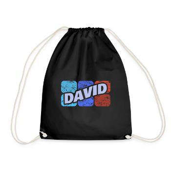 David als David - Turnbeutel - Schwarz - Vorne