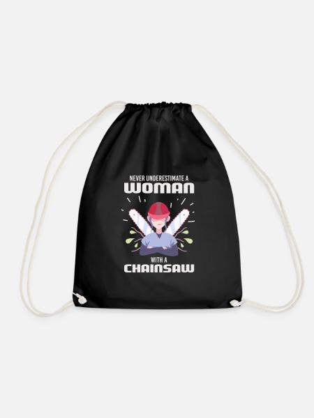 Chainsaw for Lumberjack & Arborist - Drawstring Bag - black