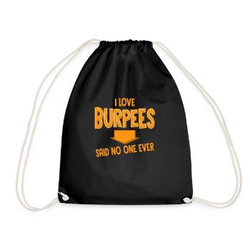 Burpees Fitness & Workout Gifts - Drawstring Bag - black - Front