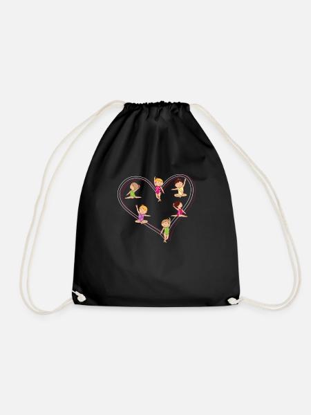 Tumbling & Gymnastics - I love gymnastics - Drawstring Bag - black