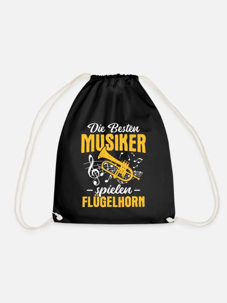 Orchester Horn Musiker Flügelhorn Blasmusik - Turnbeutel - Schwarz