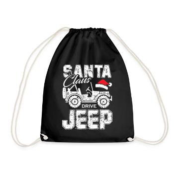 Santa Claus Drive Jeeps - Drawstring Bag - black - Front