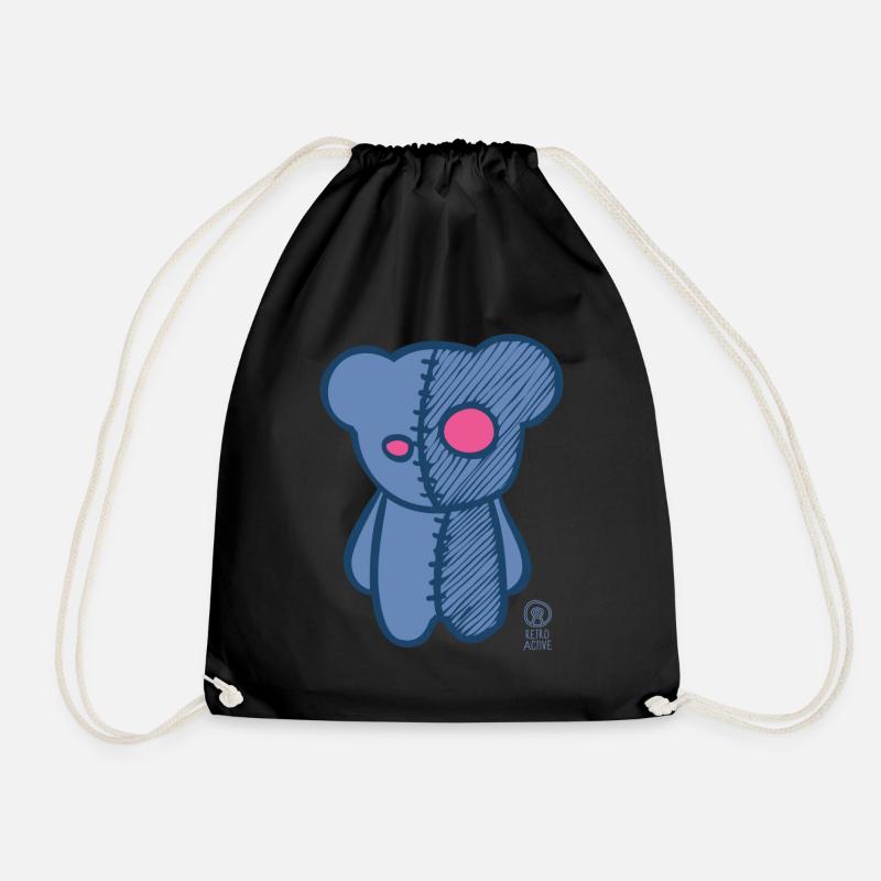 "teddy" - Little MONSTER (Teddy Bear) - Drawstring Bag - black