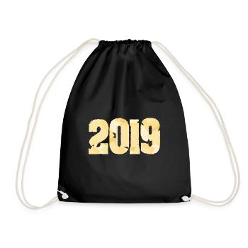2019 - Drawstring Bag - black - Front