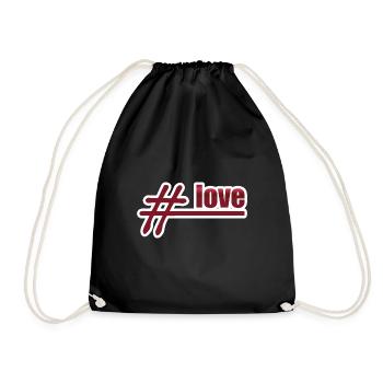 Love Liebe - Drawstring Bag - black - Front