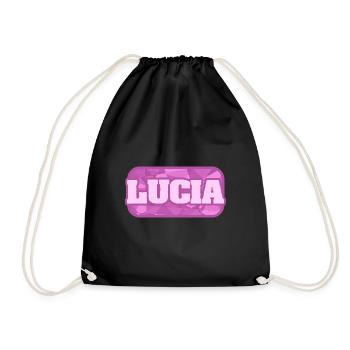 Nature Organic Health First name Lucia - Drawstring Bag - black - Front