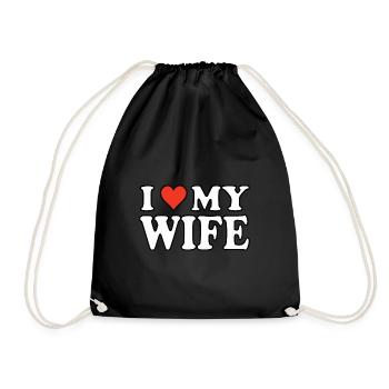 J’aime ma femme - Ehefrau Design - Sac de sport léger - noir - Devant