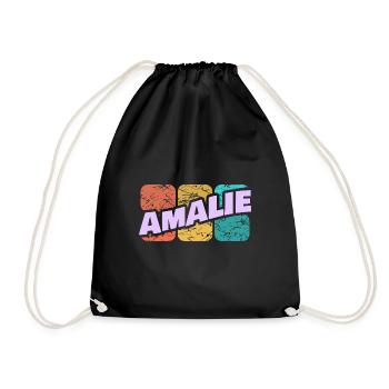 Cadeau pour Amalie - Sac de sport léger - noir - Devant