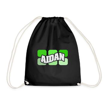 Geschenk für Aidan - Turnbeutel - Schwarz - Vorne
