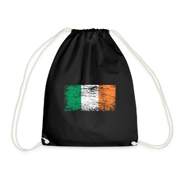 Drapeau de l’Irlande - Sac de sport léger - noir - Devant