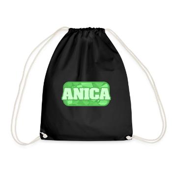Natur Bio Gesundheit Vorname Anica - Turnbeutel - Schwarz - Vorne