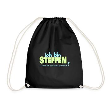 Steffen - Turnbeutel - Schwarz - Vorne