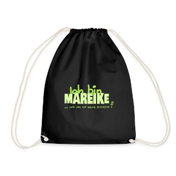 Geschenk für Mareike - Turnbeutel - Schwarz - Vorne