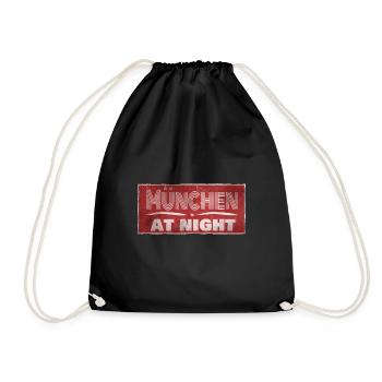 Stadt München bei Nacht - Turnbeutel - Schwarz - Vorne