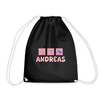 Pacifier Andreas - Drawstring Bag - black - Front