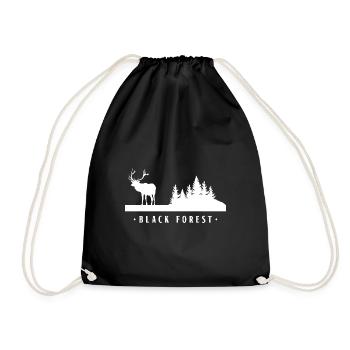 Cerf de la Forêt-Noire - Sac de sport léger - noir - Devant