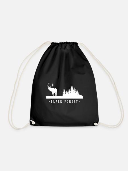 Black Forest Hirsch - Turnbeutel - Schwarz
