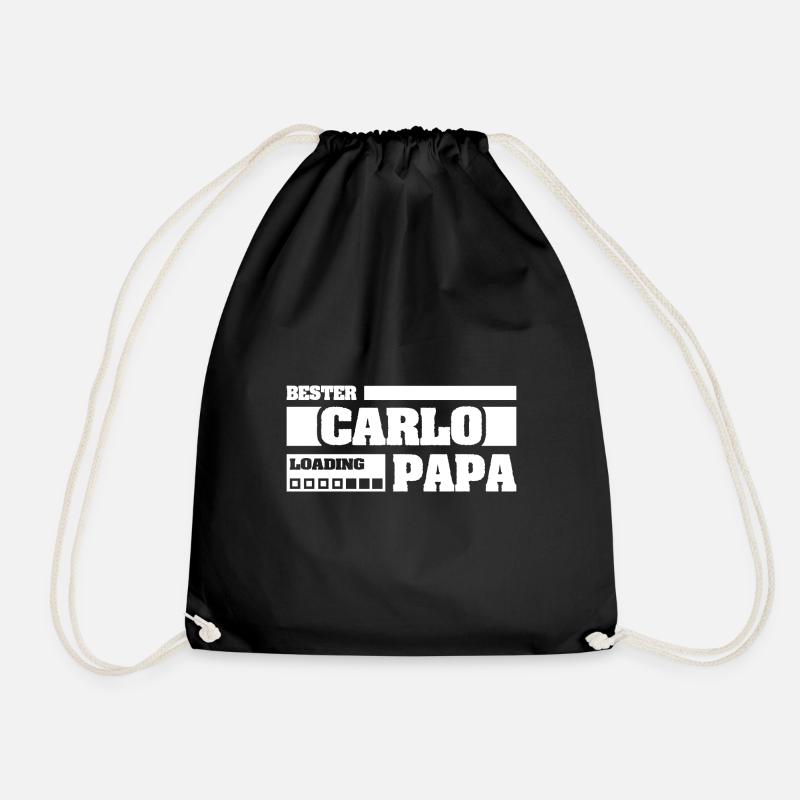 Geschenk für Carlo - Turnbeutel - Schwarz