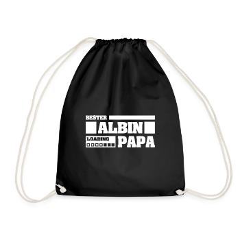 Albin as a first name - Drawstring Bag - black - Front