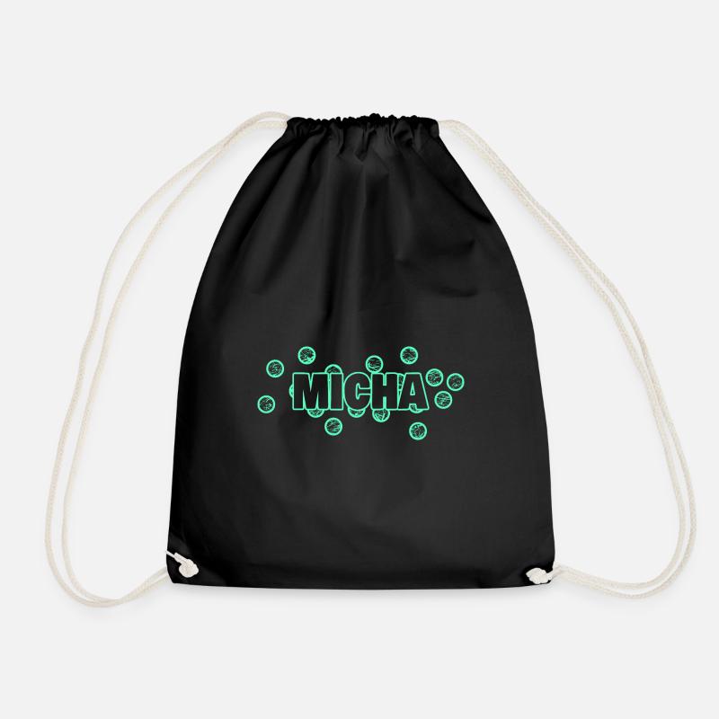 Funny Micha - Drawstring Bag - black