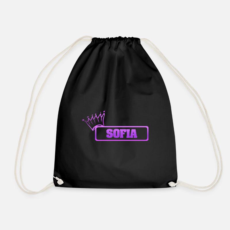 Gift for Sofia - Drawstring Bag - black