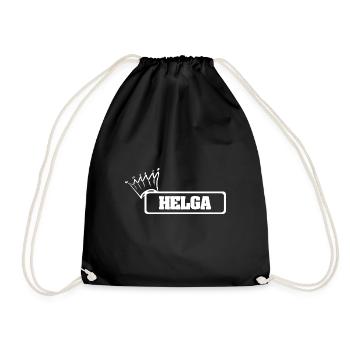 Helga als Krone - Turnbeutel - Schwarz - Vorne