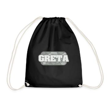 Greta as health - Drawstring Bag - black - Front
