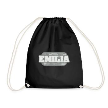 Gift for Emilia - Drawstring Bag - black - Front