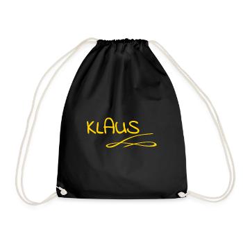 Klaus - Turnbeutel - Schwarz - Vorne