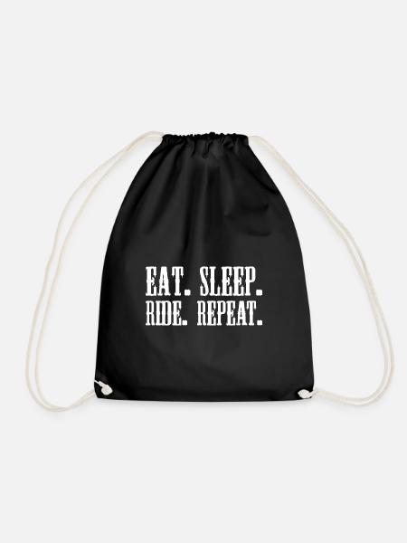 Eat Sleep Ride Repeat - Turnbeutel - Schwarz