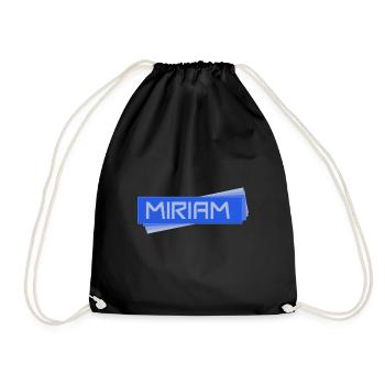 First name Miriam - Drawstring Bag - black - Front