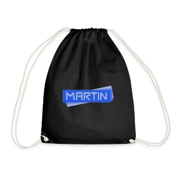 Namensschild Martin - Turnbeutel - Schwarz - Vorne