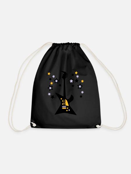 Guitare-electrique-son-etoiles - Sac de sport léger - noir
