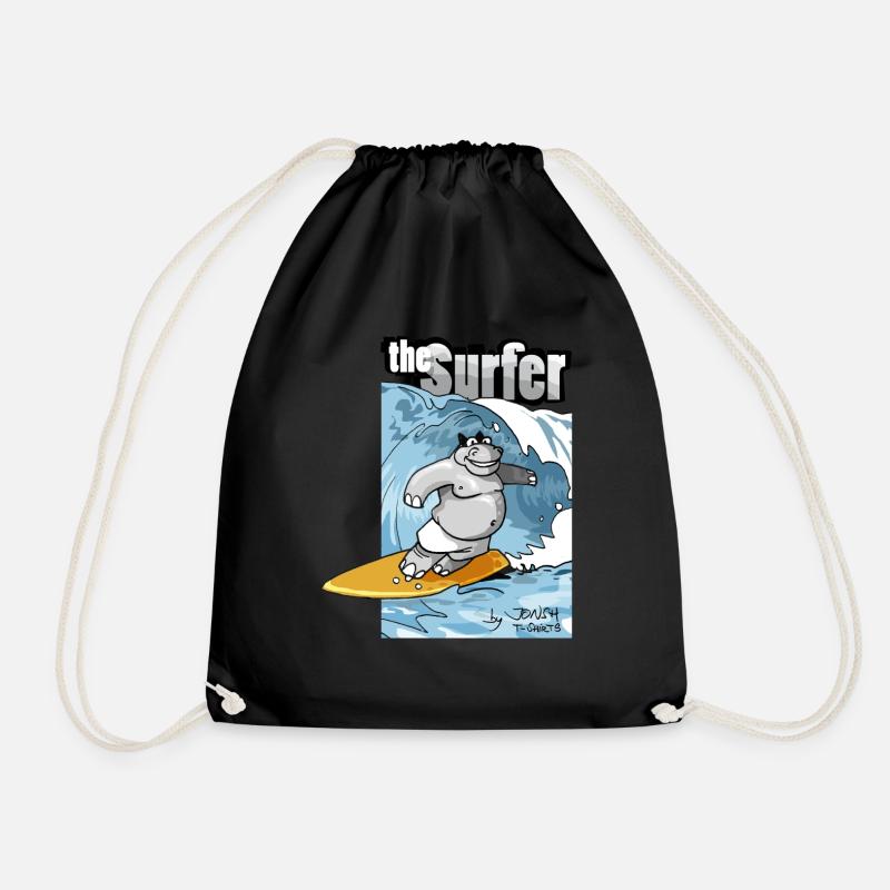 der Surfer - Turnbeutel - Schwarz