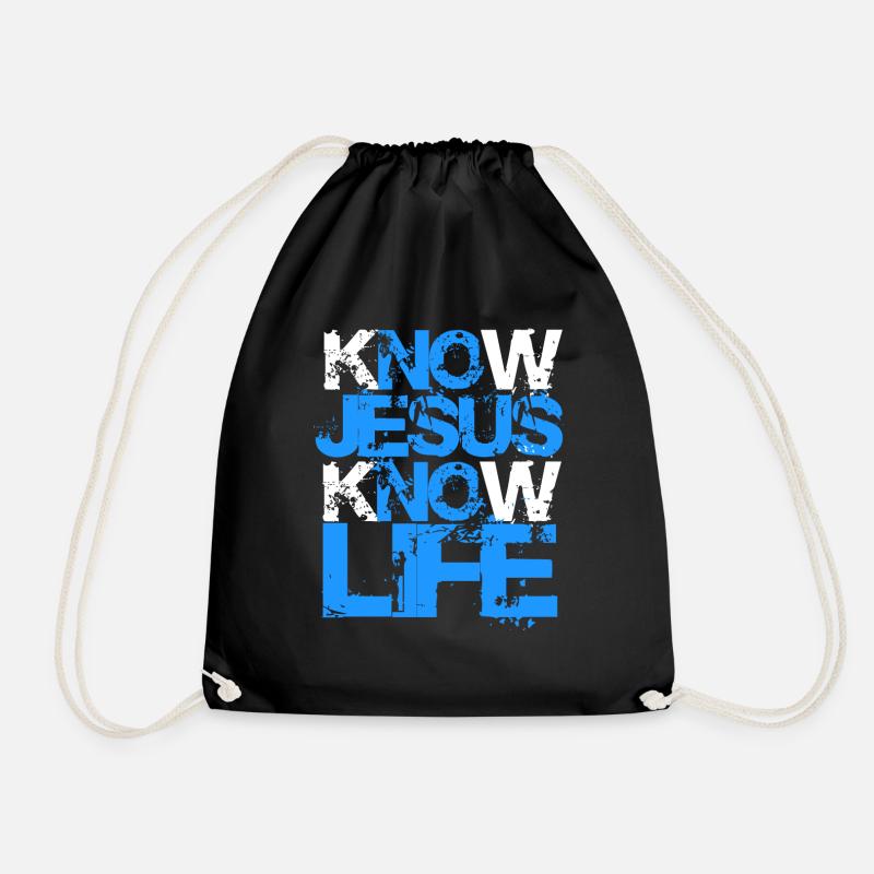 Know Jesus Know Life - Turnbeutel - Schwarz
