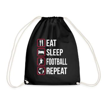 Mangez Sleep Football Répétez - Sac de sport léger - noir - Devant