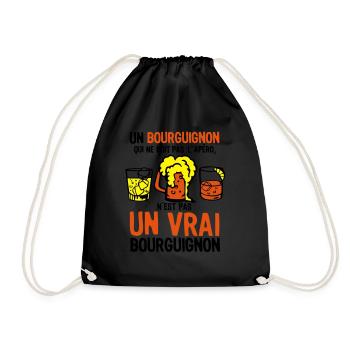 Burgundian aperitif drink alcohol not true b - Drawstring Bag - black - Front