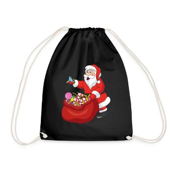 Noël Noël Père Noël Père Noël - Sac de sport léger - noir - Devant