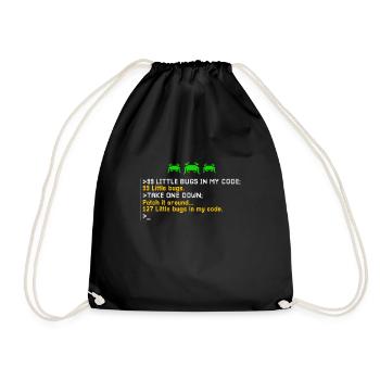 Programmer 99 Little Bugs Programming - Turnbeutel - Schwarz - Vorne