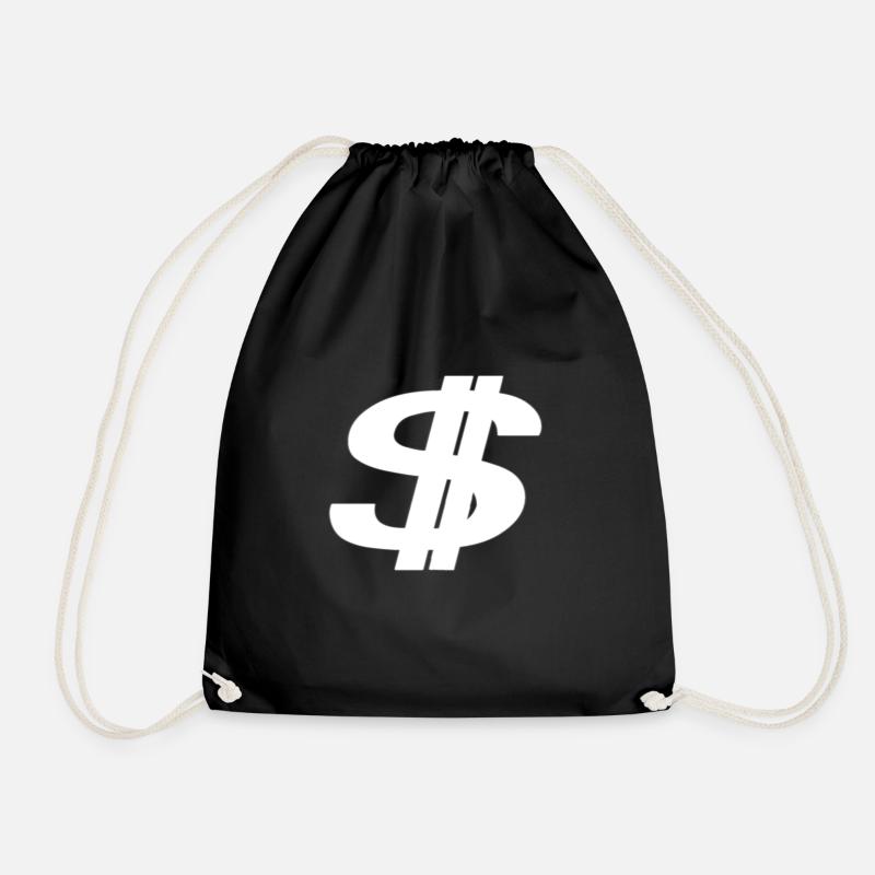 Dollar - Turnbeutel - Schwarz