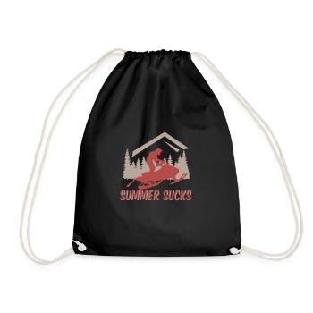 L'été craque idée cadeau motoneige - Sac de sport léger - noir - Devant