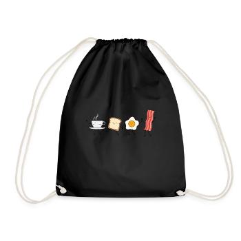 cadeau petit déjeuner cuisinier / cuisinier - Sac de sport léger - noir - Devant
