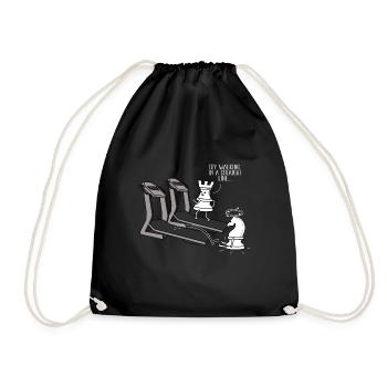chess treadmill - Turnbeutel - Schwarz - Vorne