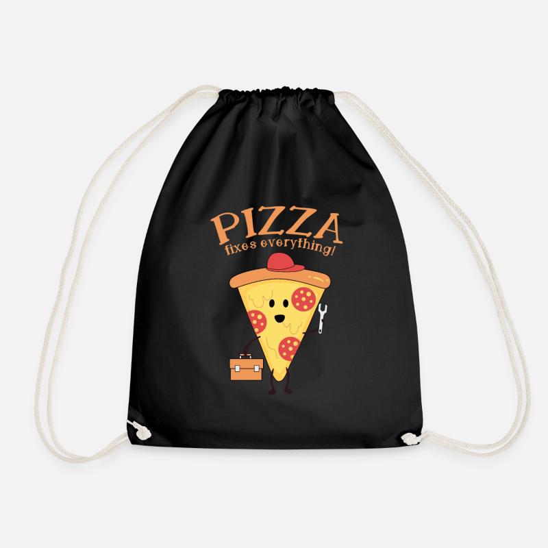 pizza - Turnbeutel - Schwarz