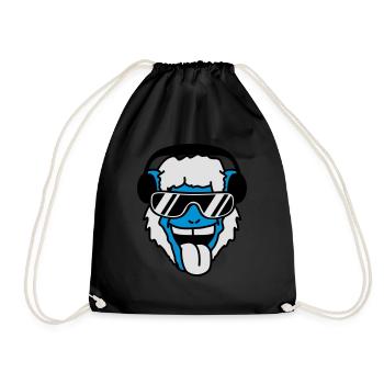 Cool Monkey - Turnbeutel - Schwarz - Vorne
