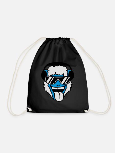 Cool Monkey - Turnbeutel - Schwarz
