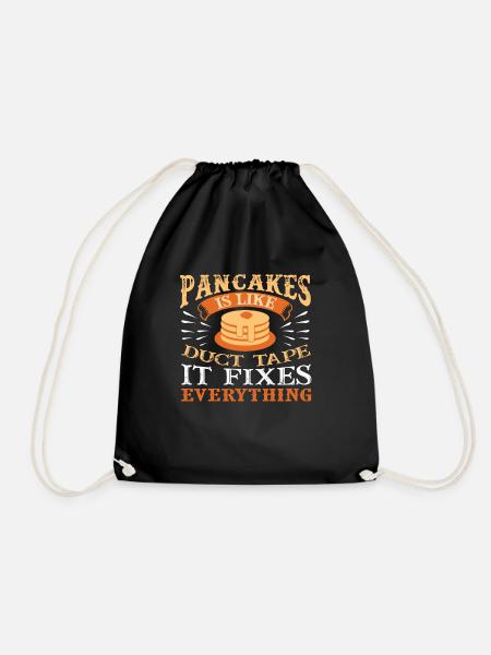 Pancakes - Drawstring Bag - black