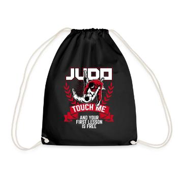 judo lustiger Spruch - Turnbeutel - Schwarz - Vorne