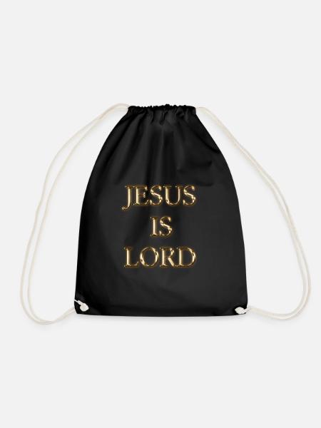 Jesus is Lord, Christus, Glaube, Bibel - Turnbeutel - Schwarz