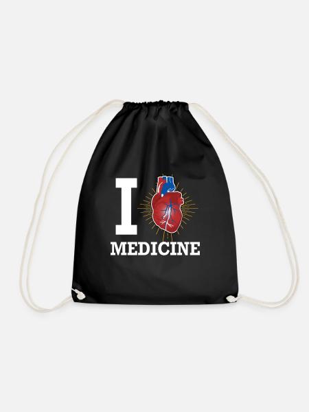 Medizin Student Arzt Geschenkidee - Turnbeutel - Schwarz